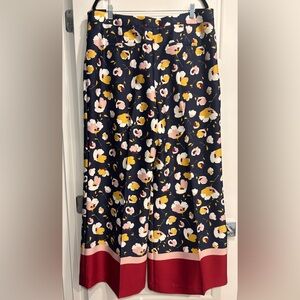 Boden Weybourne Floral Wide Leg Trouser Womens 16R Hotch Potch Pants Lightweight